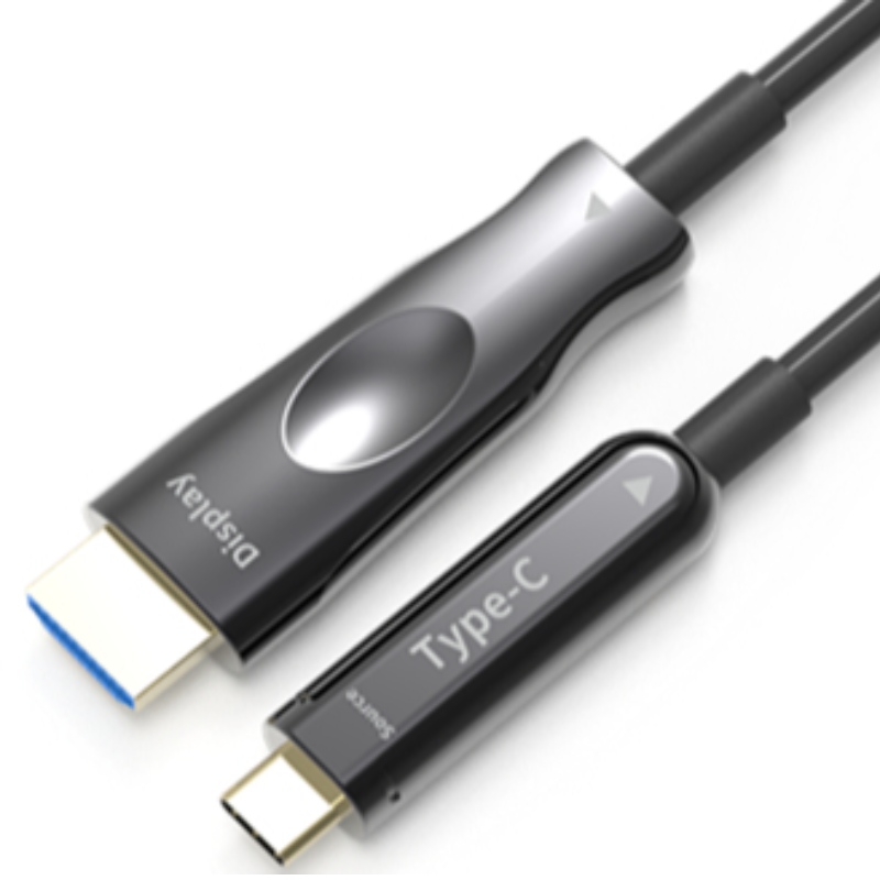 50M (164 jalkaa) HDMI USB C aoc -kaapeli 4K * 2K @ 60Hz 10 g omenamikrofonin matkapuhelimeen kytkettyyn HDTV: hen